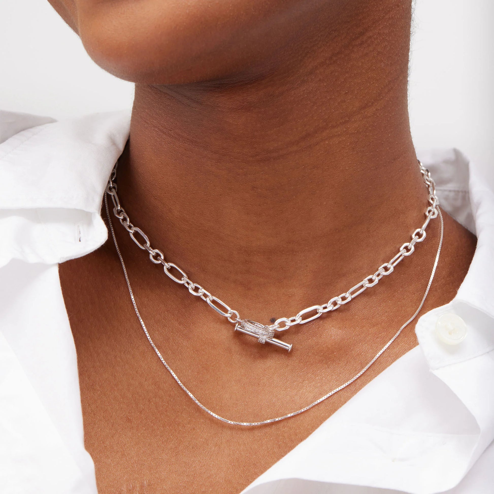 Box Chain Slider Necklace