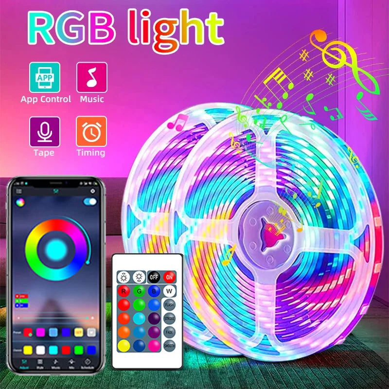 5050 RGB LED Strip Light Ws2812B USB Bluetooth Wifi 5V LED Lights Flexible Luces Led Ribbon RGB TV Backlight Diode Tape