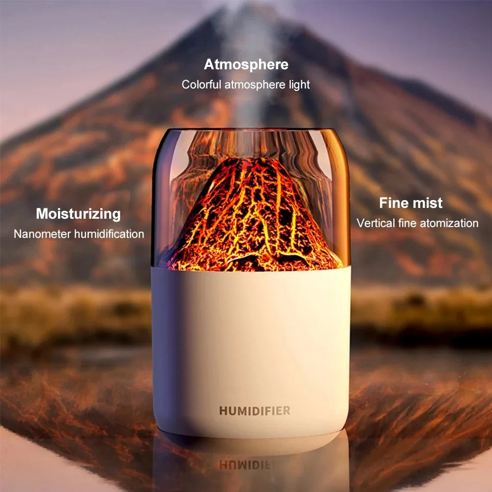 Volcano Planet Humidifier 300Ml Home Bedroom Colorful Usb Essential Oil Diffuser Humidifier Desktop Silent Humidifiers