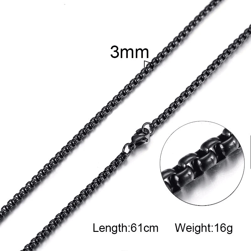 3Mm Men'S Stainless Steel Thick Golden Link Chain Necklace for Men 