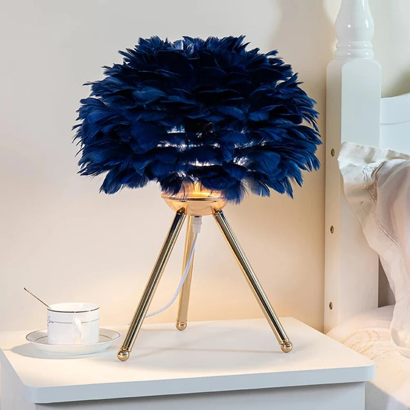 Modern Goose Feather Table Lamp for Romantic Décor