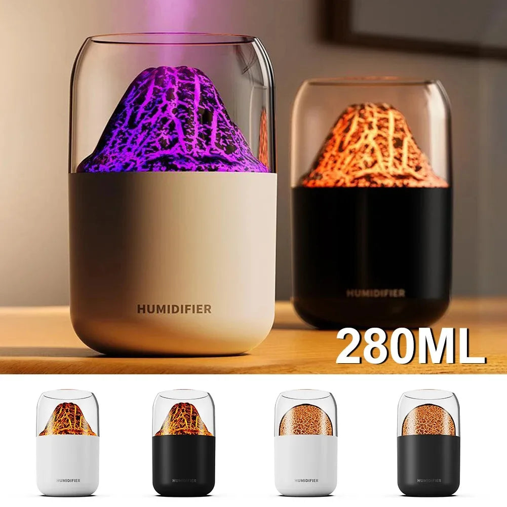 Volcano Planet Humidifier 300Ml Home Bedroom Colorful Usb Essential Oil Diffuser Humidifier Desktop Silent Humidifiers