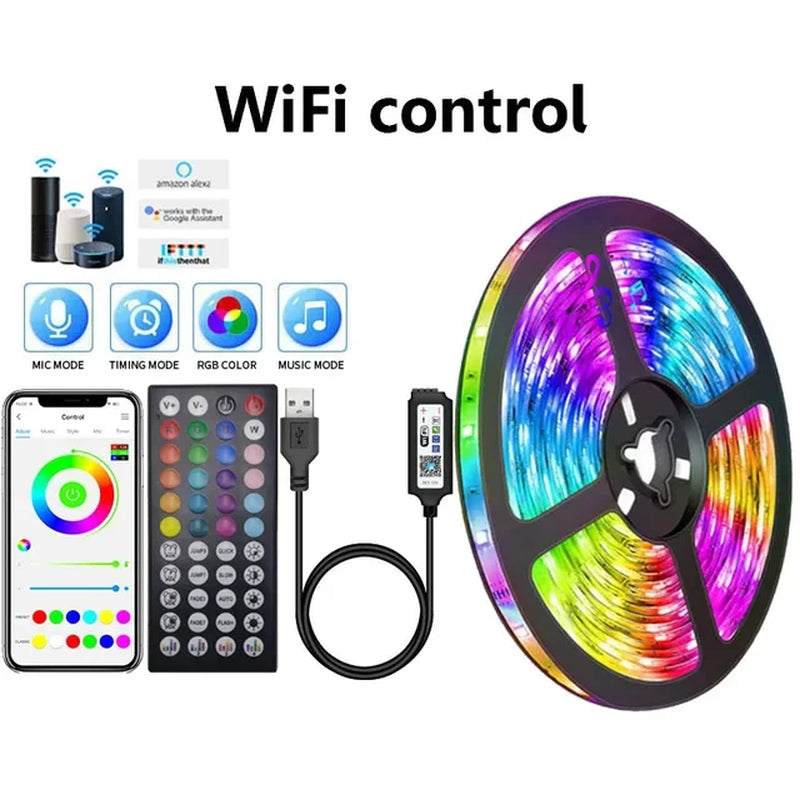 5050 RGB LED Strip Light Ws2812B USB Bluetooth Wifi 5V LED Lights Flexible Luces Led Ribbon RGB TV Backlight Diode Tape